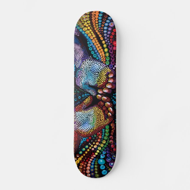 Zwei Hände - Stil der Aborigine - Skateboard Deck (Vorderseite)