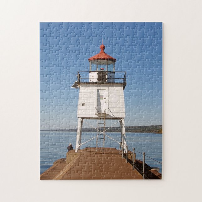 Zwei Harbors South Breakwater Light Rätsel Puzzle (Vertikal)