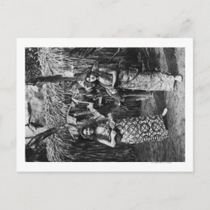 Zwei hawaiianische Frauen mit Ukalalees Fotografie Postkarte