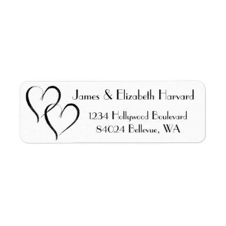 Zwei Heart Address Labels
