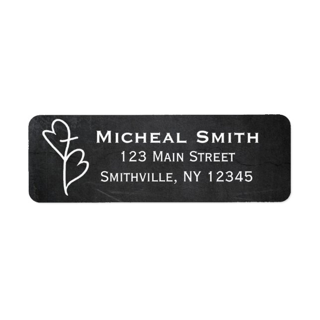 Zwei Heart One Liebe Adressetiketten (Vorne)