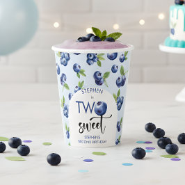 Zwei Heidelbeeren-Kindergeburtstag Pappbecher