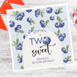 Zwei Heidelbeeren-Kindergeburtstag Serviette