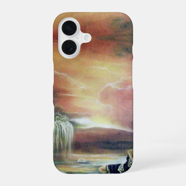 ZWEI HEILIGE JOHANNES UND GEFALLENER ENGEL   iPhone 16 HÜLLE (Rückseite)