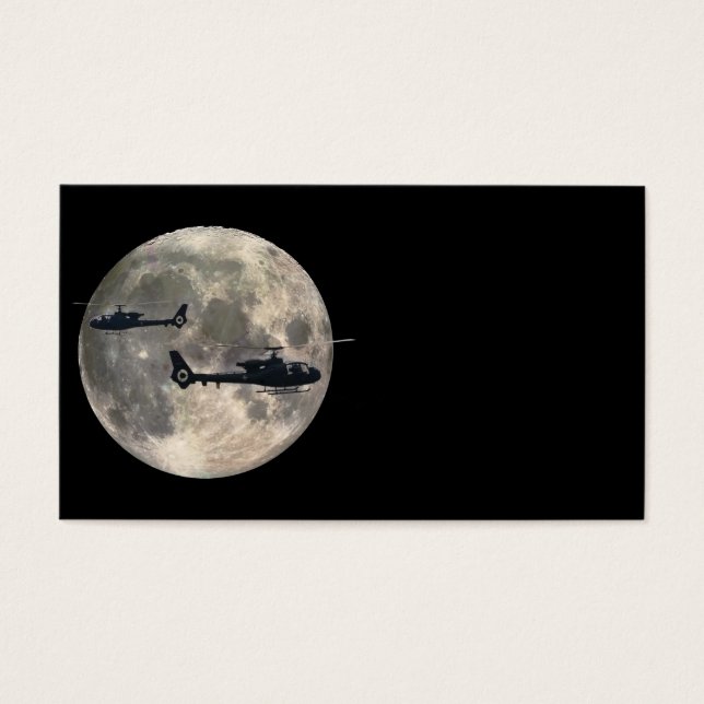 zwei Helikopter, die von Vollmond gestochen wurden (Vorderseite)