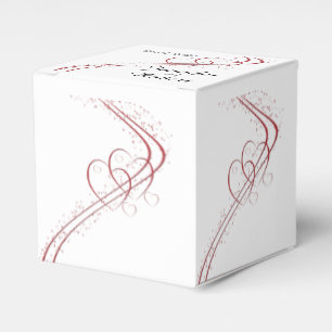 Zwei Herz als eine Gastgeschenk Hochzeit Geschenkschachtel