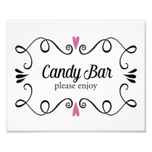Zwei Herz Candy Bar Buffet Hochzeitszeichen Fotodruck