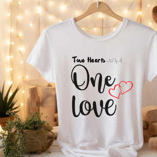 Zwei Herz-eine-Liebe-Hemden, Paare T-Shirts