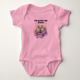 Zwei+Herz+Eins+Zweig+Kleinkind+T-Shirt Baby Strampler