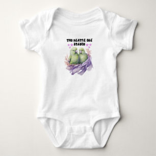 Zwei+Herz+Eins+Zweig+Kleinkind+T-Shirt Baby Strampler