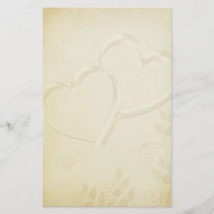Zwei Herz Hochzeit Briefpapier