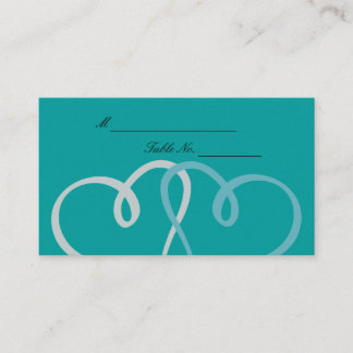 Zwei Herz-Hochzeitsplätze Platzkarte