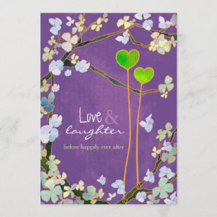 Zwei Herz-Karneval-Hochzeits-Proben-Abendessen Einladung