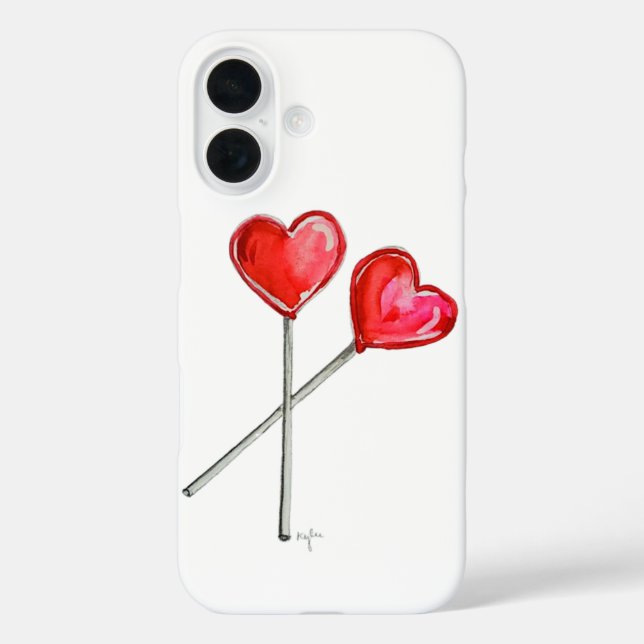 Zwei Herz Lollies Case-Mate iPhone Hülle (Rückseite)