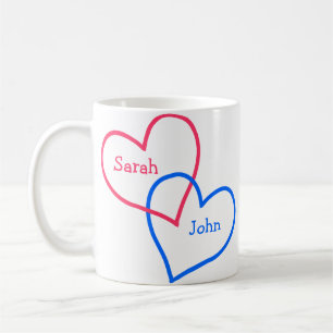 Zwei Herz-Tasse Kaffeetasse
