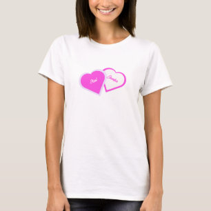 Zwei Herzen als ein weißes Damen-T-Shirt T-Shirt