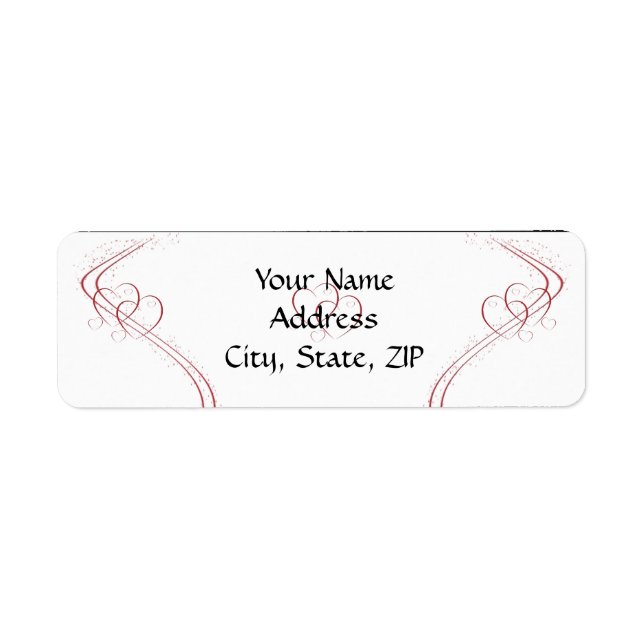 Zwei Herzen als eins in Rot und Weiß (Vorne)