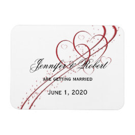 Zwei Herzen als eins Save the Date Magnet