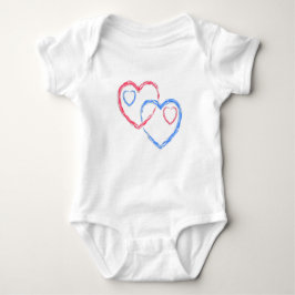 Zwei Herzen als One Baby Jersey Bodysuit Strampler