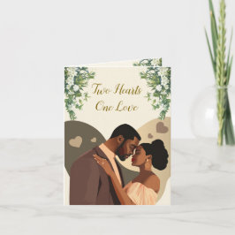 Zwei Herzen, eine Liebe afroamerikanisches Paar Karte
