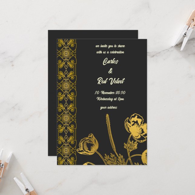 Zwei Herzen, eine Reise Einladung (Vorderseite/Rückseite Beispiel)