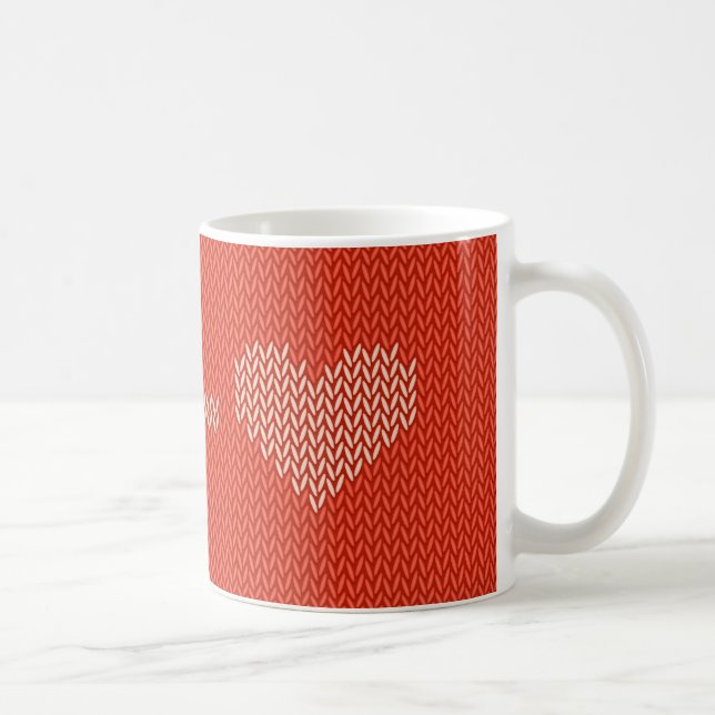 Zwei Herzen geknotet Tasse (Rechts)
