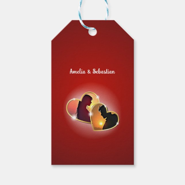 Zwei Herzen Geschenkanhänger (Vorderseite)