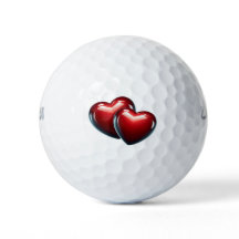 Zwei-Herzen-Golfbälle