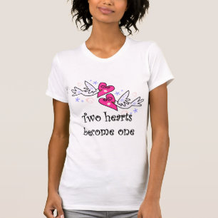 Zwei Herzen Hochzeitskleidung und Geschenke T-Shirt
