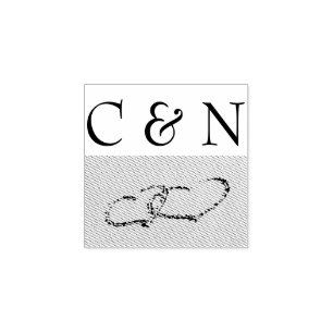 Zwei Herzen im Sand Gummistempel