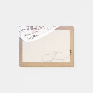 Zwei Herzen im Sand Post-it Klebezettel