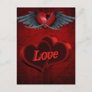 Zwei Herzen in der Liebe Postkarte