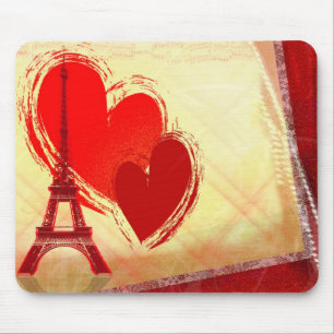 Zwei Herzen in Paris Mousepad