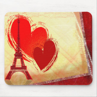 Zwei Herzen in Paris Mousepad