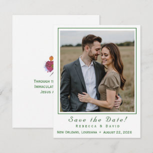 Zwei-Herzen-Katholische-Flat-Save-the-Date-Karte Save The Date