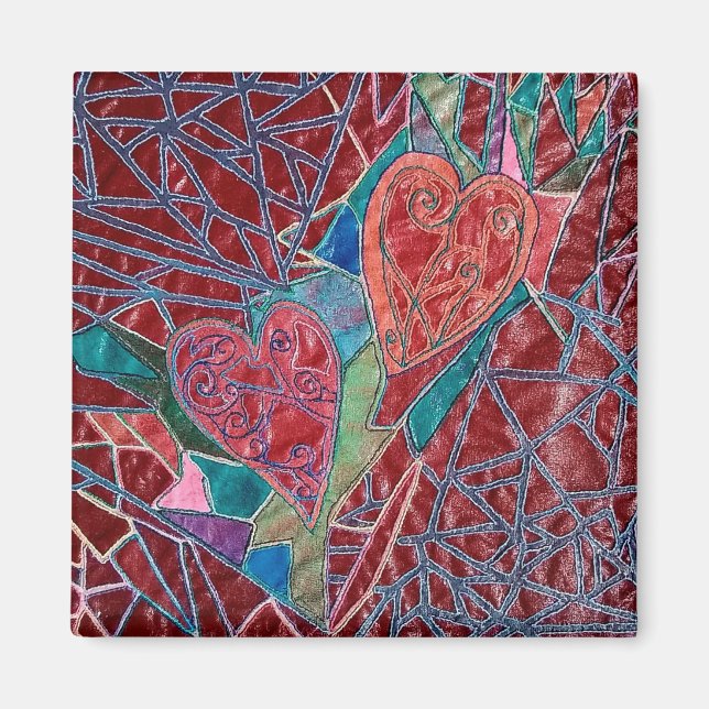 Zwei Herzen Magnet (Vorne)