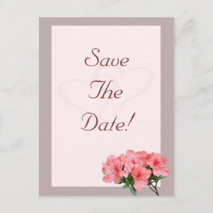 Zwei Herzen mit grauer Grenze Save the Date Hochze Ankündigungspostkarte