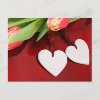 Zwei Herzen mit Tulips