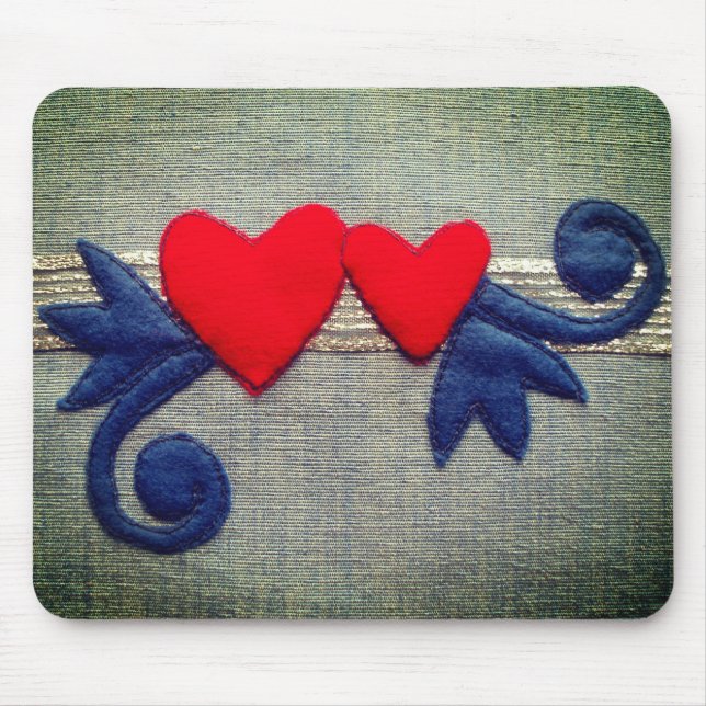 Zwei Herzen Mousepad (Vorne)