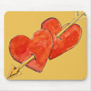 Zwei Herzen - Pfeil 2011 Mousepad