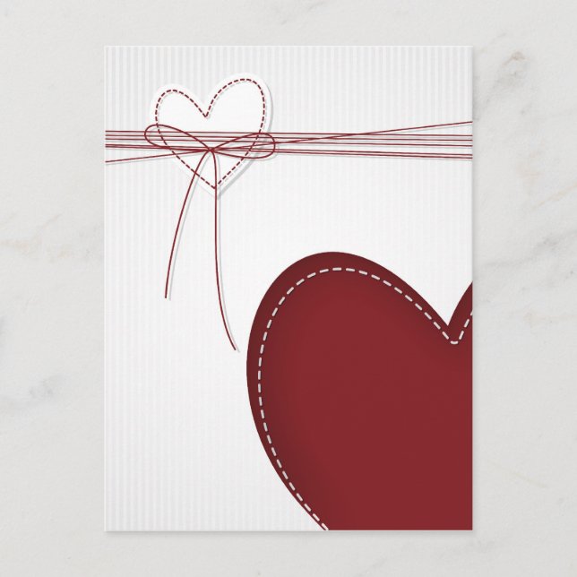 Zwei Herzen Postkarte (Vorderseite)