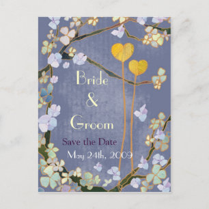 Zwei Herzen: Save the Date Wedding Postkarten