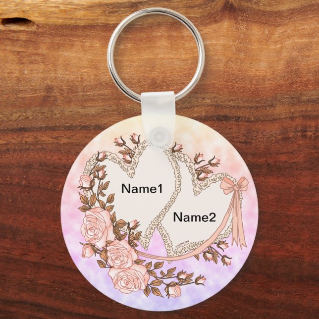 Zwei Herzen Schlüsselanhänger (Vorderseite)