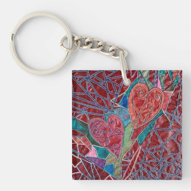 Zwei Herzen Schlüsselanhänger (Vorderseite)