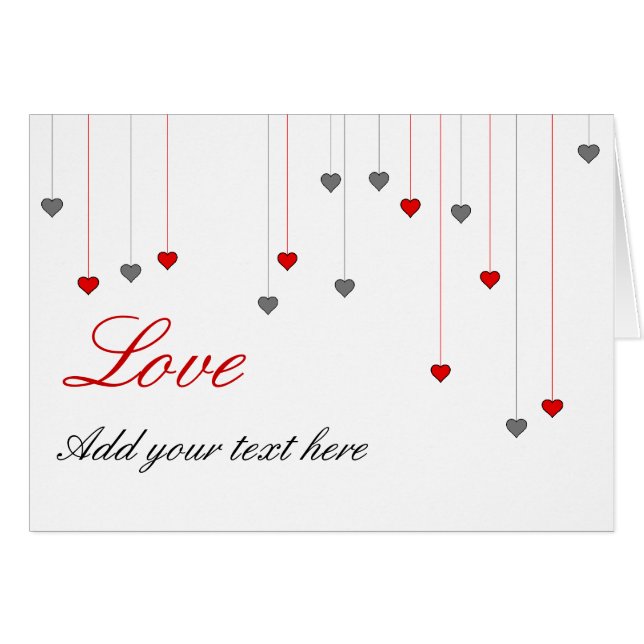 Zwei Herzen und Liebe (Vorderseite (Horizontal))