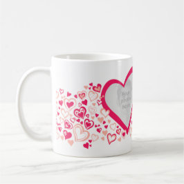Zwei Herzen valentine / Hochzeit Fotos rosa rote T Kaffeetasse