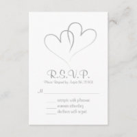 Zwei Herzen verwoben Wedding RSVP Card