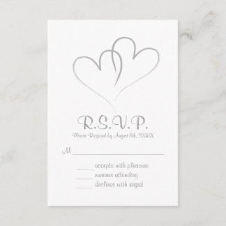 Zwei Herzen verwoben Wedding RSVP Card