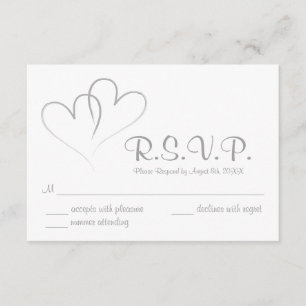 Zwei Herzen verwoben Wedding RSVP Card Karte