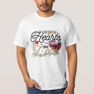 Zwei Herzen Zwei leben eine Liebe, Valentinstag T-Shirt